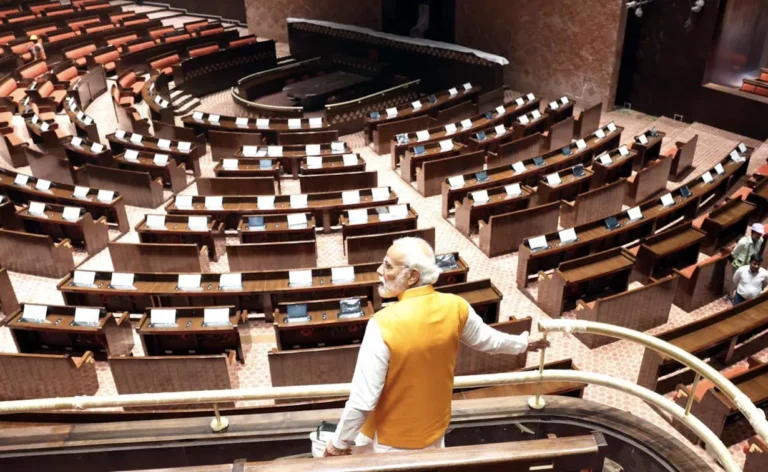 Prime Minister Narendra Modi in new parliament building