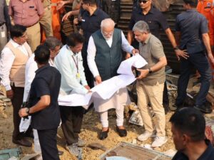 train accident site visited by PM modi