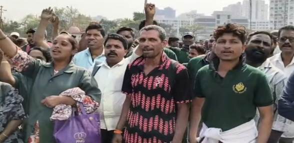 वसई-विरार सफाई कर्मचारी हड़ताल क्योंकि उन्हें अभी तक भुगतान नहीं किया गया है